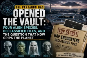 Read more about the article The Pentagon Has Opened the Vault: Four Alien Species, Declassified Files, and the Question That Now Grips the Planet 2026